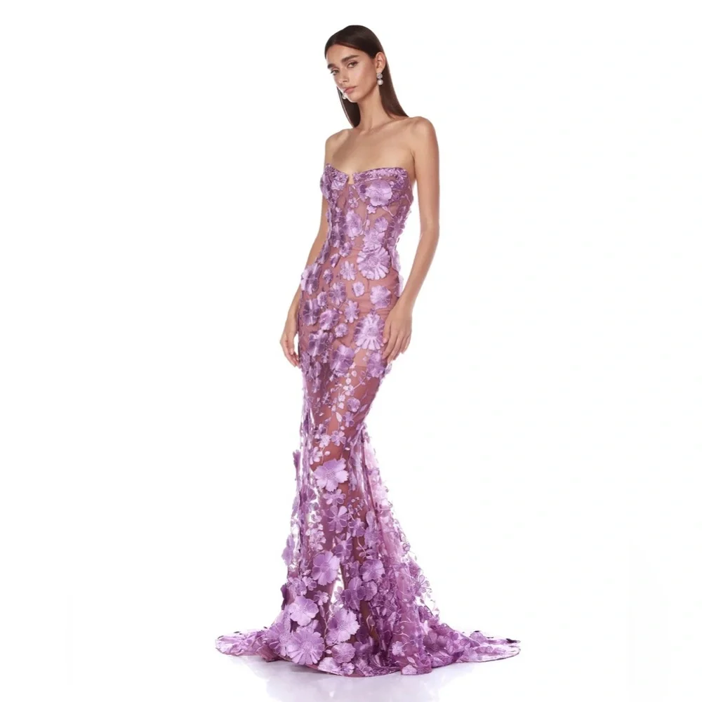 Bronx and Banco Purple Floral Maxi Dress - Picture 2 of 8